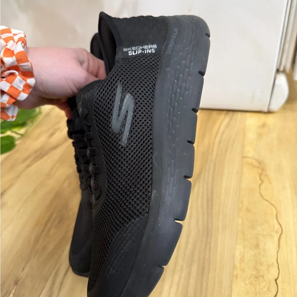 Skechers Black GOwalk Mesh Slip-On Sneakers - Picture 10 of 11